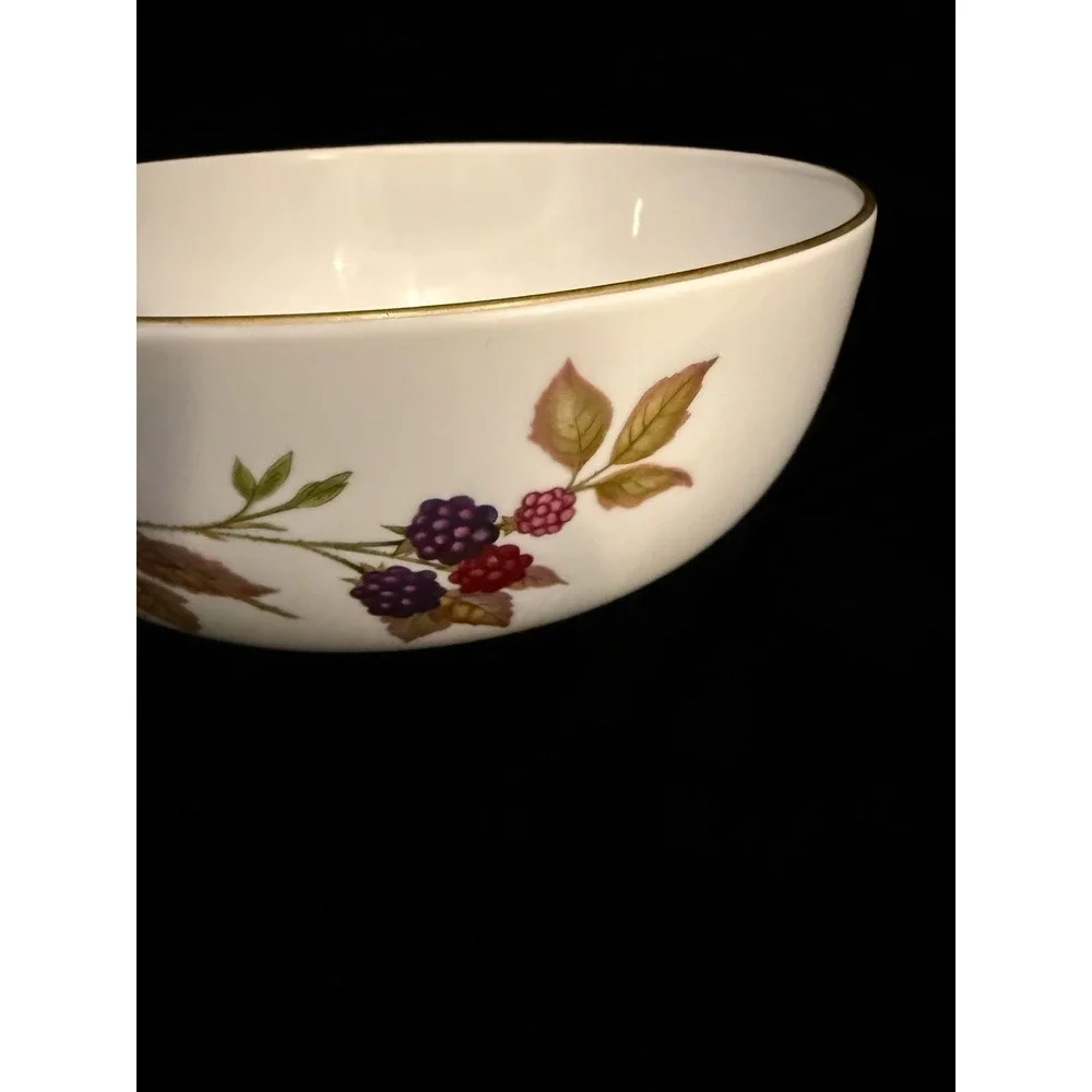 Royal Worcester Evesham Gold Vegetable Serving Bowl Fruit Provincial Country 8